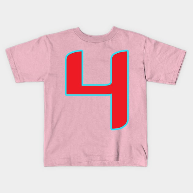 funny numbers Get your luck number 4 Kids T-Shirt by yacineshop